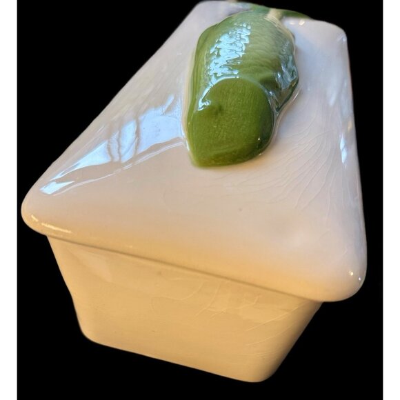 Villeroy & Boch Fish Cooker Canister Rectangle Lidded Container Green Fish - Picture 2 of 16